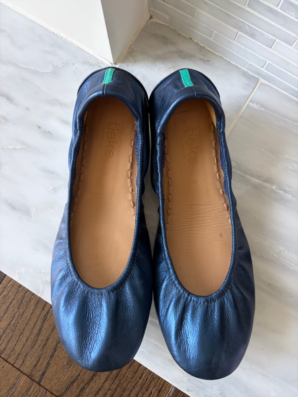 Tieks Midnight Blue Metallic size 8 - Picture 4 of 7
